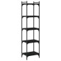 vidaXL Librería de 5 estantes madera de ingeniería negro 40x30x154 cm vidaXL Librería de 5 estantes madera de ingeniería negro 40x30x154 cm
