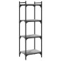 vidaXL Librería 4 estantes madera ingeniería gris Sonoma 40x30x120 cm vidaXL Librería 4 estantes madera ingeniería gris Sonoma 40x30x120 cm