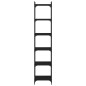 vidaXL Librería de 6 estantes madera de ingeniería negro 40x30x188 cm