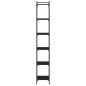 vidaXL Librería de 6 estantes madera de ingeniería negro 40x30x188 cm