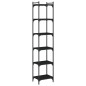 vidaXL Librería de 6 estantes madera de ingeniería negro 40x30x188 cm