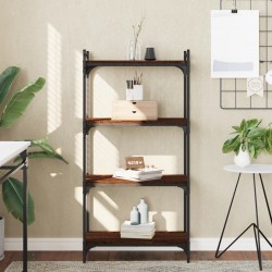vidaXL Librería 4 estantes madera ingeniería roble marrón 60x30x120 cm