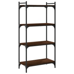 vidaXL Librería 4 estantes madera ingeniería roble marrón 60x30x120 cm