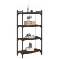 vidaXL Librería 4 estantes madera ingeniería roble marrón 60x30x120 cm vidaXL Librería 4 estantes madera ingeniería roble marrón 60x30x120 cm
