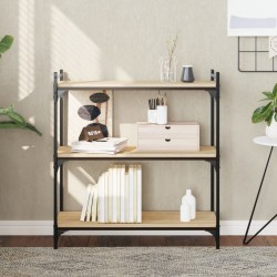 vidaXL Librería 3 estantes madera ingeniería roble Sonoma 80x30x86 cm