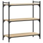 vidaXL Librería 3 estantes madera ingeniería roble Sonoma 80x30x86 cm vidaXL Librería 3 estantes madera ingeniería roble Sonoma 80x30x86 cm