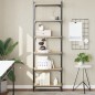 vidaXL Librería 6 estantes madera ingeniería roble Sonoma 60x30x188 cm