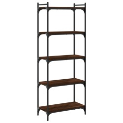 vidaXL Librería 5 estantes madera ingeniería roble marrón 60x30x154 cm