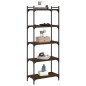 vidaXL Librería 5 estantes madera ingeniería roble marrón 60x30x154 cm vidaXL Librería 5 estantes madera ingeniería roble marrón 60x30x154 cm