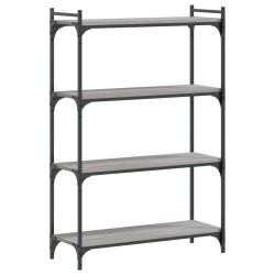 vidaXL Librería 4 estantes madera ingeniería gris Sonoma 80x30x120 cm