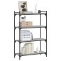 vidaXL Librería 4 estantes madera ingeniería gris Sonoma 80x30x120 cm vidaXL Librería 4 estantes madera ingeniería gris Sonoma 80x30x120 cm