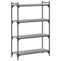 vidaXL Librería 4 estantes madera ingeniería gris Sonoma 80x30x120 cm vidaXL Librería 4 estantes madera ingeniería gris Sonoma 80x30x120 cm