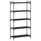 vidaXL Librería de 5 estantes madera de ingeniería negro 80x30x154 cm vidaXL Librería de 5 estantes madera de ingeniería negro 80x30x154 cm