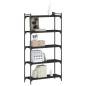 vidaXL Librería de 5 estantes madera de ingeniería negro 80x30x154 cm vidaXL Librería de 5 estantes madera de ingeniería negro 80x30x154 cm