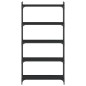 vidaXL Librería de 5 estantes madera de ingeniería negro 80x30x154 cm vidaXL Librería de 5 estantes madera de ingeniería negro 80x30x154 cm