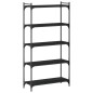 vidaXL Librería de 5 estantes madera de ingeniería negro 80x30x154 cm vidaXL Librería de 5 estantes madera de ingeniería negro 80x30x154 cm