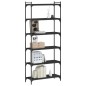 vidaXL Librería de 6 estantes madera de ingeniería negro 80x30x188 cm vidaXL Librería de 6 estantes madera de ingeniería negro 80x30x188 cm