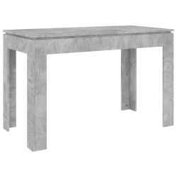vidaXL Mesa de comedor madera de ingeniería gris hormigón 120x60x76 cm