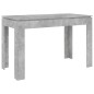 vidaXL Mesa de comedor madera de ingeniería gris hormigón 120x60x76 cm vidaXL Mesa de comedor madera de ingeniería gris hormigón 120x60x76 cm