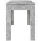 vidaXL Mesa de comedor madera de ingeniería gris hormigón 120x60x76 cm vidaXL Mesa de comedor madera de ingeniería gris hormigón 120x60x76 cm