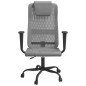 vidaXL Silla de oficina tela de malla y cuero sintético gris vidaXL Silla de oficina tela de malla y cuero sintético gris