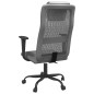 vidaXL Silla de oficina tela de malla y cuero sintético gris vidaXL Silla de oficina tela de malla y cuero sintético gris
