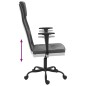 vidaXL Silla de oficina tela de malla y cuero sintético gris vidaXL Silla de oficina tela de malla y cuero sintético gris
