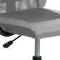 vidaXL Silla de oficina tela de malla y cuero sintético gris vidaXL Silla de oficina tela de malla y cuero sintético gris