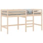 vidaXL Cama alta de niños escalera madera maciza pino 80x200 cm