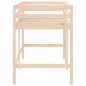 vidaXL Cama alta de niños escalera madera maciza pino 80x200 cm