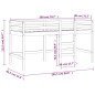 vidaXL Cama alta de niños escalera madera maciza pino 80x200 cm