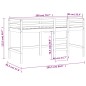 vidaXL Cama alta de niños escalera madera maciza pino blanco 90x200 cm vidaXL Cama alta de niños escalera madera maciza pino blanco 90x200 cm