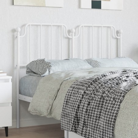 vidaXL Cabecero de metal blanco 120 cm