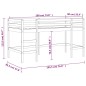 vidaXL Cama alta de niños con escalera madera maciza pino 90x190 cm vidaXL Cama alta de niños con escalera madera maciza pino 90x190 cm