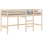 vidaXL Cama alta de niños con escalera madera maciza pino 90x190 cm