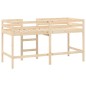 vidaXL Cama alta de niños con escalera madera maciza pino 90x190 cm