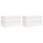 vidaXL Jardineras de exterior 2 unidades madera maciza de pino blanco vidaXL Jardineras de exterior 2 unidades madera maciza de pino blanco
