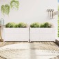 vidaXL Jardineras de exterior 2 unidades madera maciza de pino blanco vidaXL Jardineras de exterior 2 unidades madera maciza de pino blanco