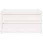 vidaXL Jardineras de exterior 2 unidades madera maciza de pino blanco vidaXL Jardineras de exterior 2 unidades madera maciza de pino blanco