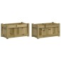 vidaXL Jardineras de exterior 2 unidades madera impregnada de pino vidaXL Jardineras de exterior 2 unidades madera impregnada de pino