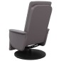 vidaXL Sillón reclinable con reposapiés cuero sintético gris vidaXL Sillón reclinable con reposapiés cuero sintético gris