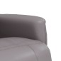 vidaXL Sillón reclinable con reposapiés cuero sintético gris vidaXL Sillón reclinable con reposapiés cuero sintético gris