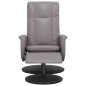vidaXL Sillón reclinable con reposapiés cuero sintético gris vidaXL Sillón reclinable con reposapiés cuero sintético gris