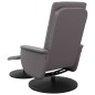 vidaXL Sillón reclinable con reposapiés cuero sintético gris vidaXL Sillón reclinable con reposapiés cuero sintético gris