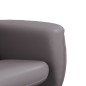 vidaXL Sillón reclinable con reposapiés cuero sintético gris vidaXL Sillón reclinable con reposapiés cuero sintético gris