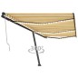 vidaXL Toldo automático LED sensor de viento amarillo blanco 600x350cm vidaXL Toldo automático LED sensor de viento amarillo blanco 600x350cm