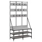 vidaXL Perchero con zapatero gris Sonoma 100x40x184 cm vidaXL Perchero con zapatero gris Sonoma 100x40x184 cm