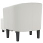 vidaXL Sillón con taburete cuero sintético blanco vidaXL Sillón con taburete cuero sintético blanco