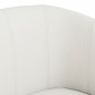 vidaXL Sillón con taburete cuero sintético blanco vidaXL Sillón con taburete cuero sintético blanco
