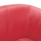vidaXL Sillón con taburete cuero sintético rojo vidaXL Sillón con taburete cuero sintético rojo
